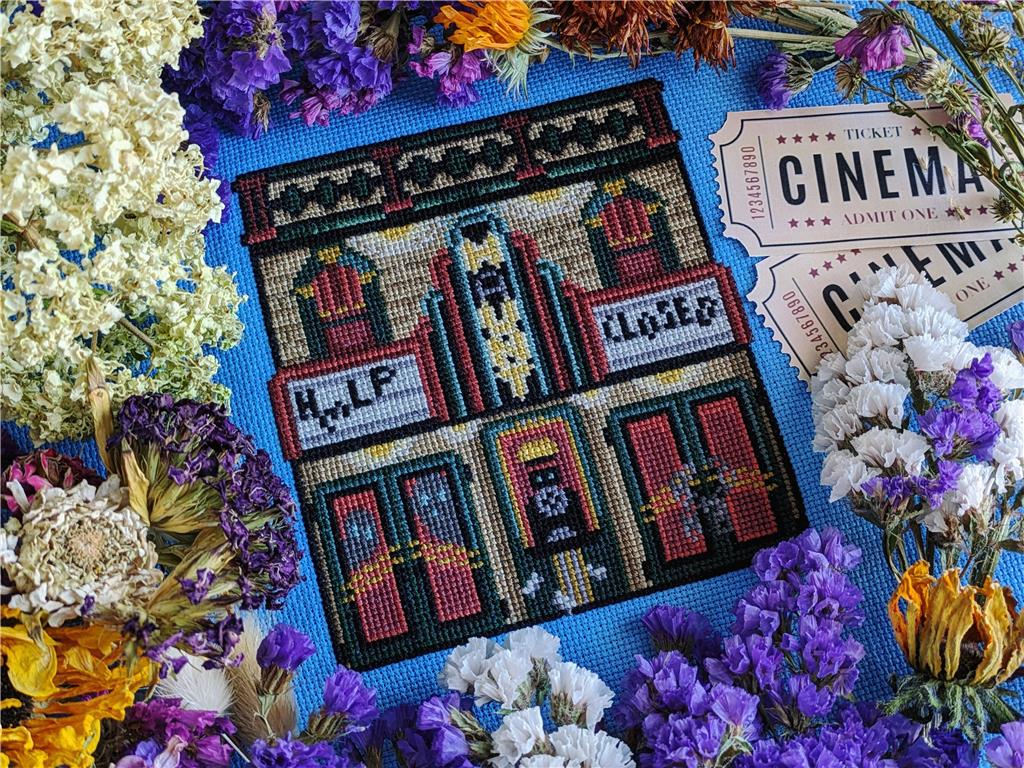 Haunted Theatre - Halloween Cross Stitch Pattern
