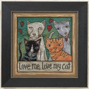 Love Me, Love My Cat - Beaded Cross Stitch Kit