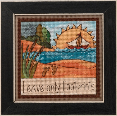 Leave Only Footprints - Beaded Cross Stitch Kit