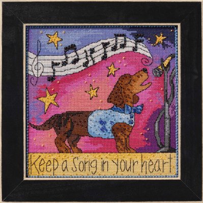 Song in Your Heart - Beaded Cross Stitch Kit, zoomed in. Select this picture to zoom back out.