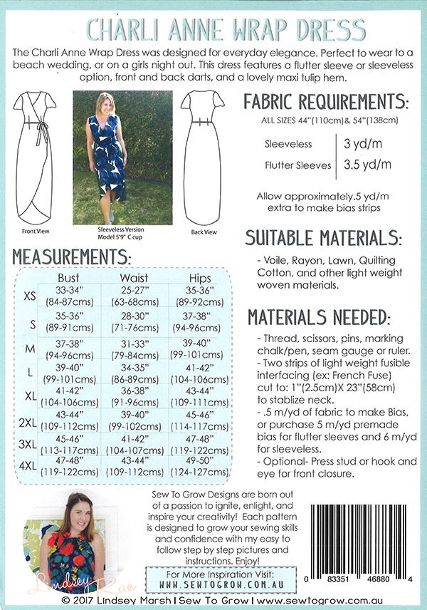 Charlianne Wrap Dress - Sewing Pattern