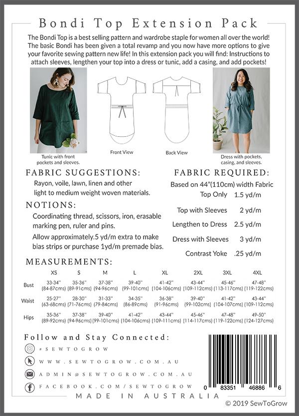 Bondi Top Extension Pack - Sewing Pattern