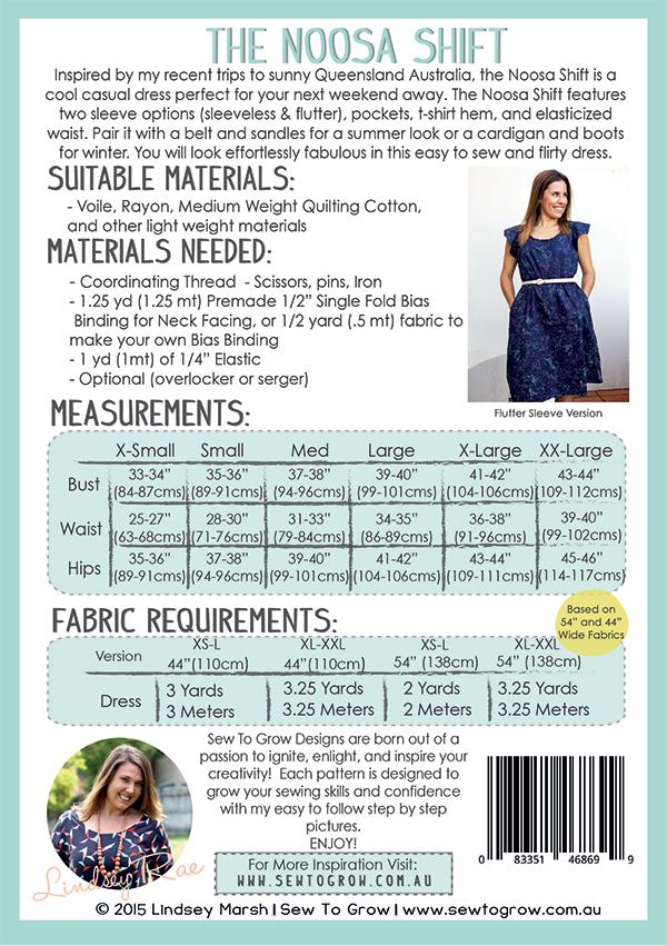 Noosa Shift - Sewing Pattern