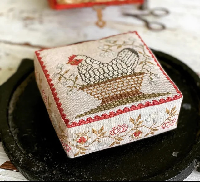 Big Chicken Little Chicken Pinkeep - Cross Stitch Pattern