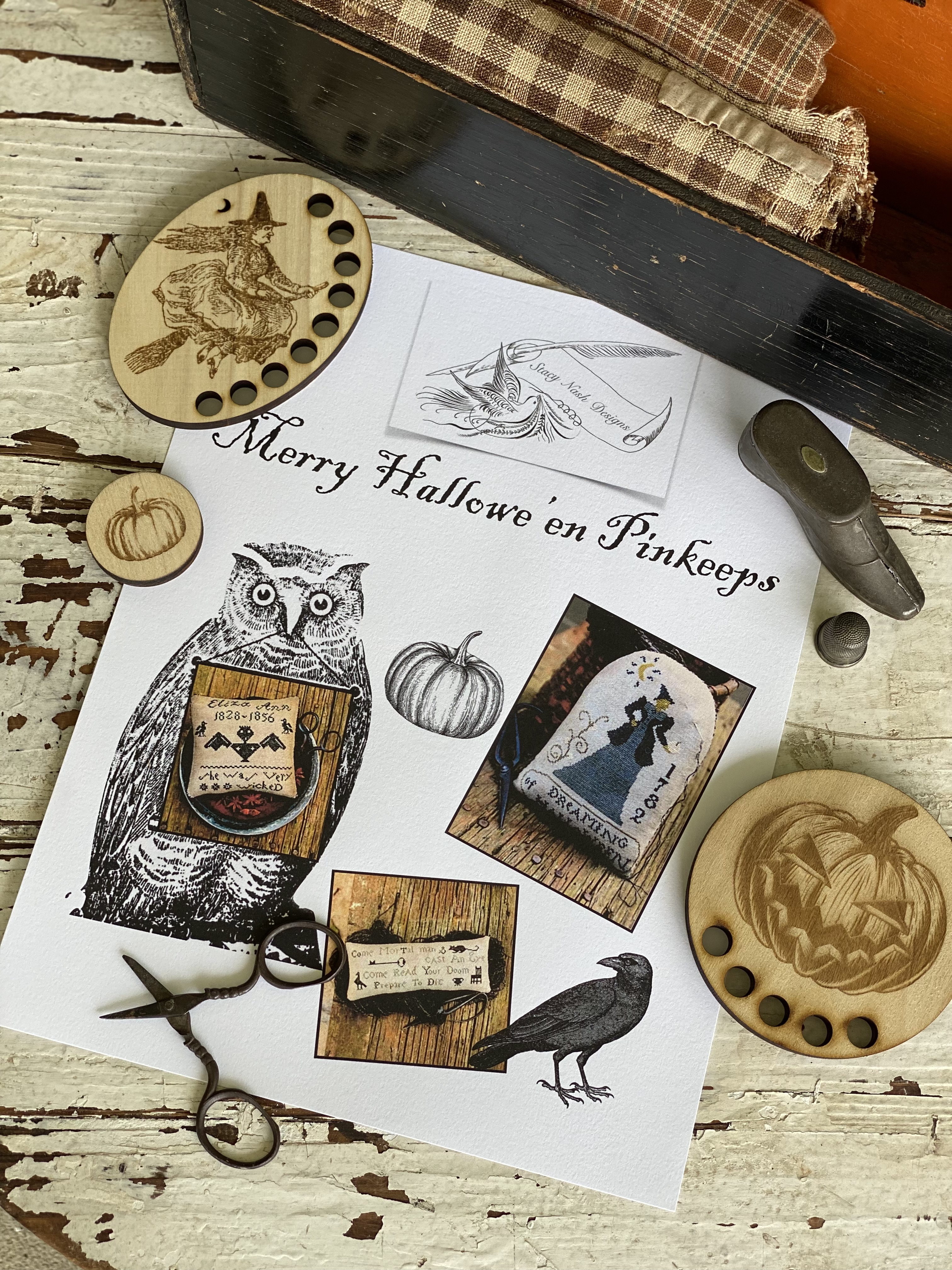 Merry Hallwe'en Pinkeeps - Cross Stitch Pattern