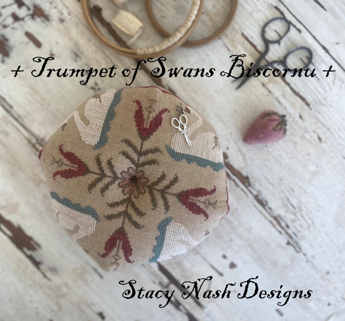 Trumpet of Swans Biscornu - Cross Stitch Pattern