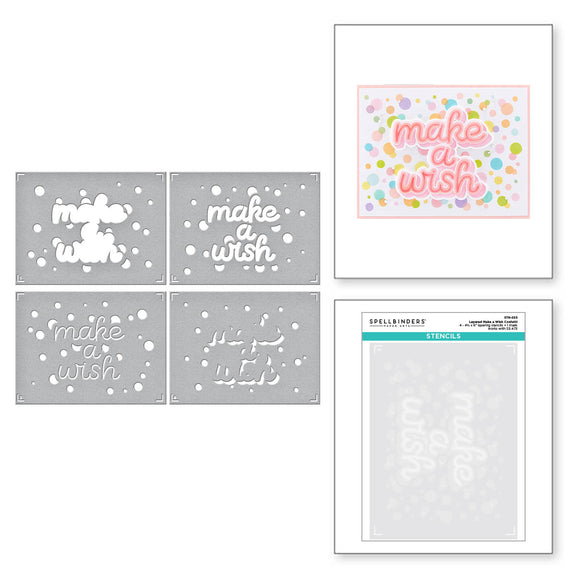 Layered Make a Wish Confetti - Craft Stencil
