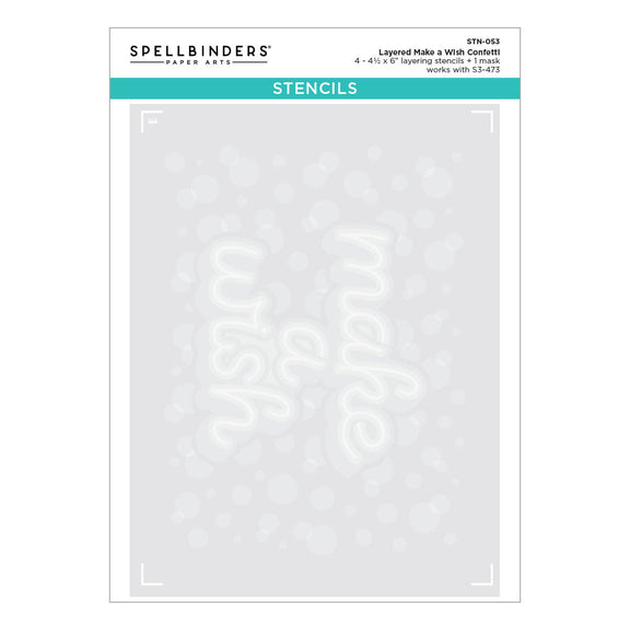 Layered Make a Wish Confetti - Craft Stencil
