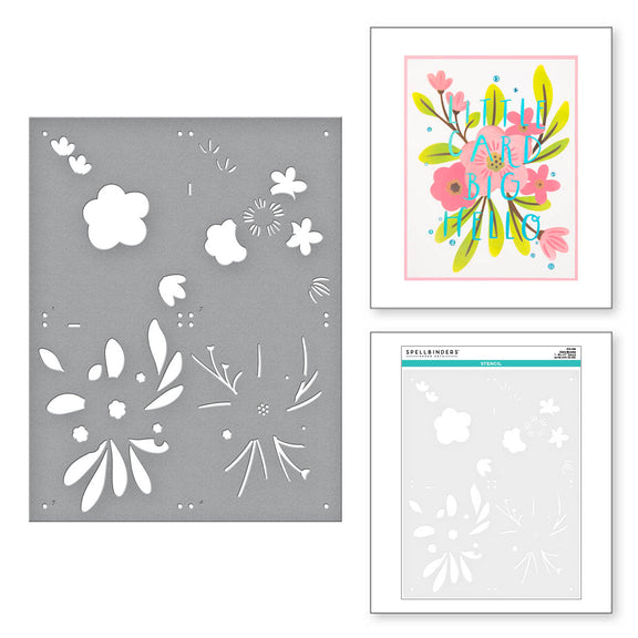 Hello Blooms - Stencil 