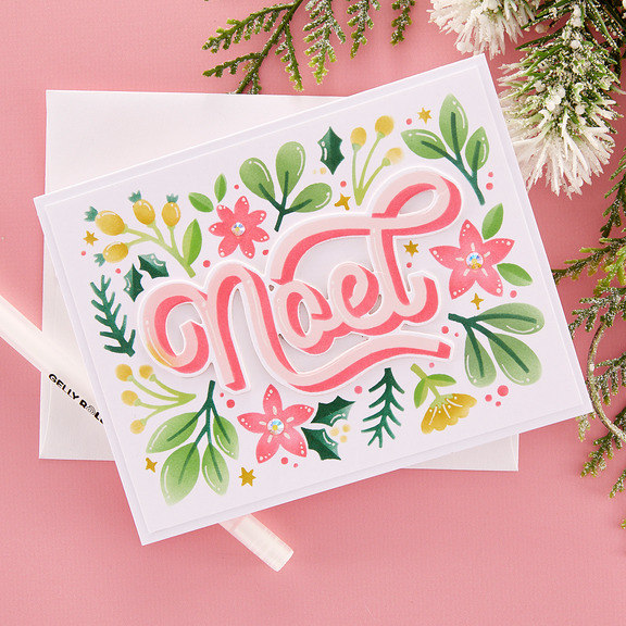 Layered Noel Foliage - Stencils