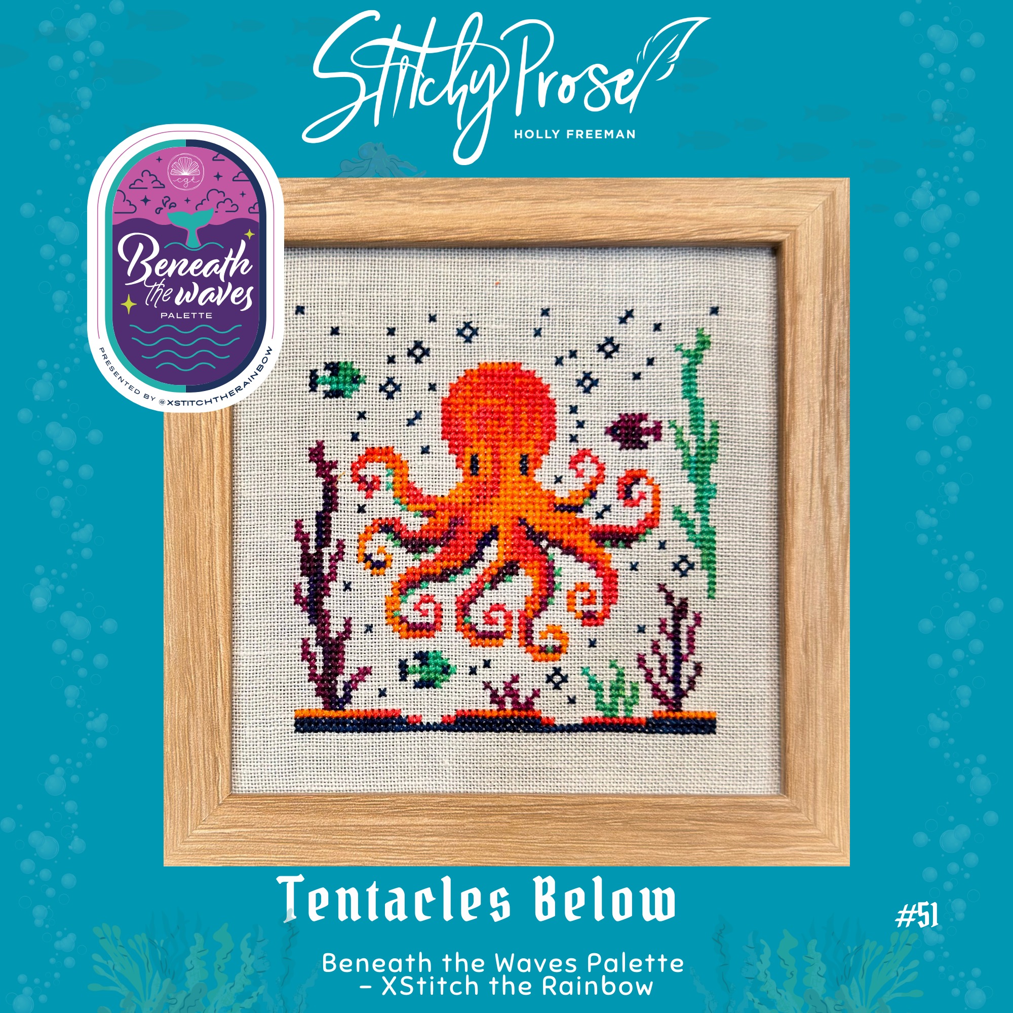 Tentacles Below - XStitch The Rainbow - Cross Stitch Pattern