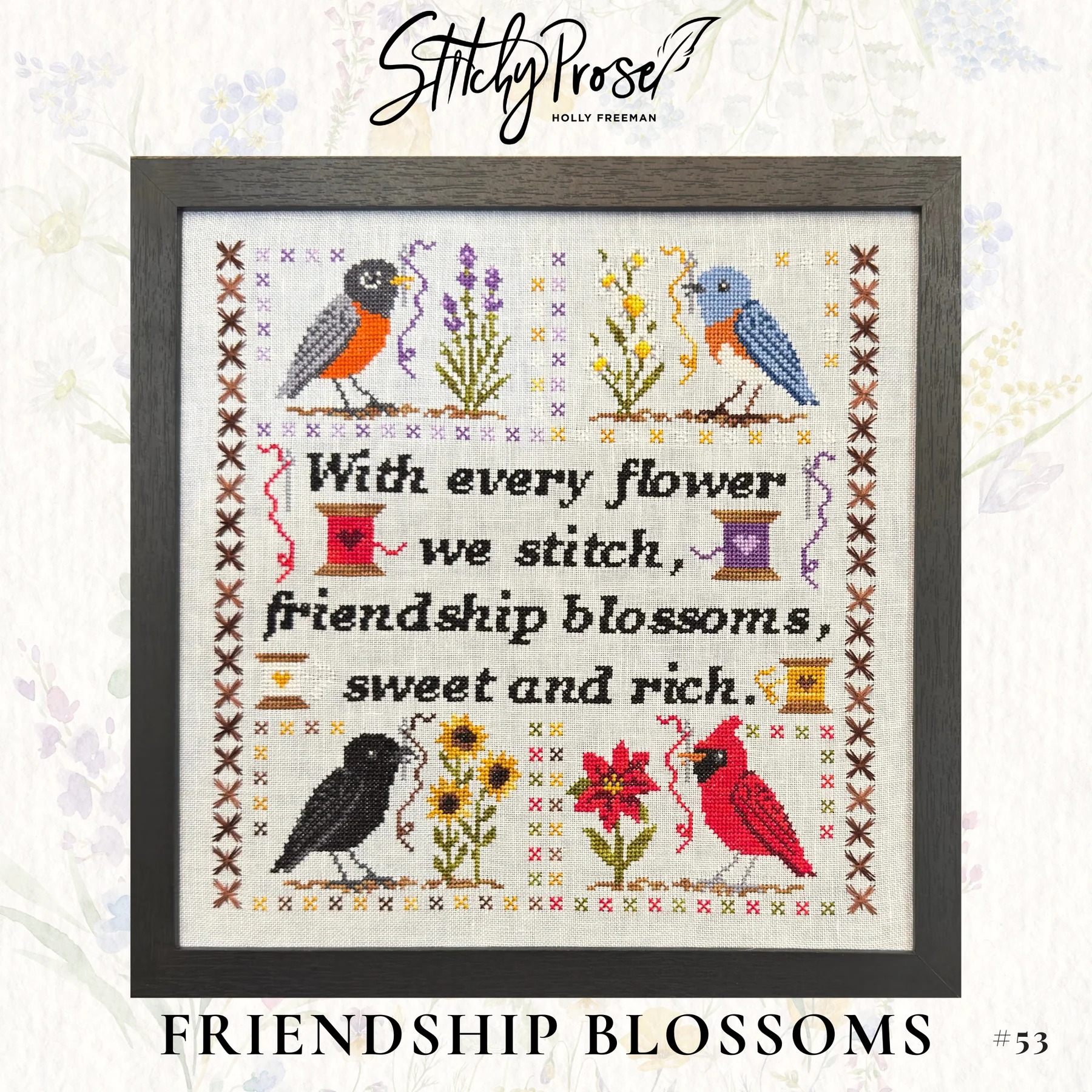 Friendship Blossoms - Cross Stitch Pattern