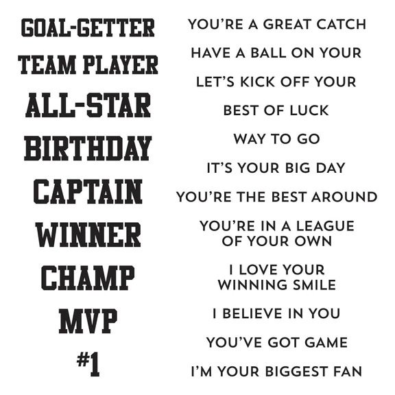 All-Star Sentiments - Clear Stamp Set 