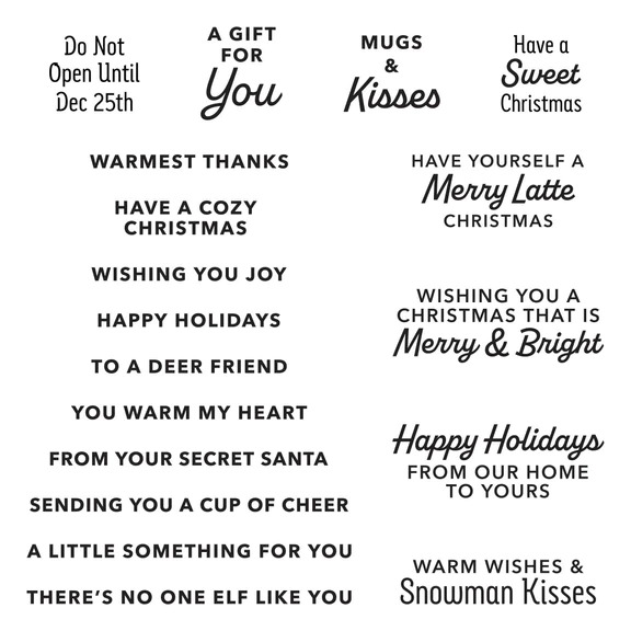 Santa's Sippin' Sayings - Clear Stamp Set
