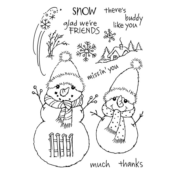 Stampendous FransFormer Snowy Friends - Clear Stamp Set