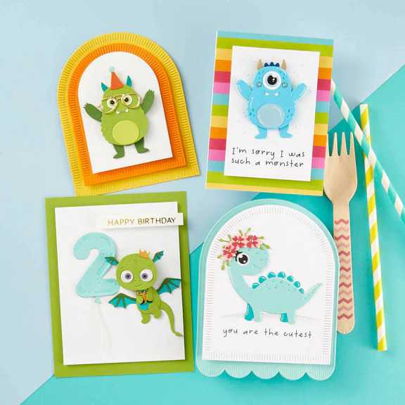 Monster Birthday Sentiments - Clear Stamp Set 