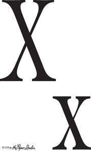 Monogram - X - Clear Stamp