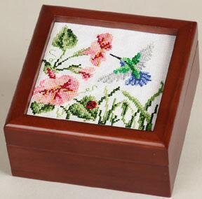 Simply Square Box - 4" - Mahogany Finish