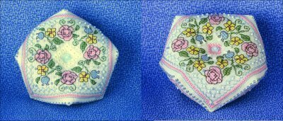 Summer Flowers Biscornu Pincushion - Cross Stitch Pattern