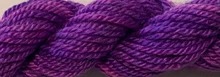 Dinky Dyes Jumbuck Thread - Purple Pansy Dark, zoomed in. Select this picture to zoom back out.