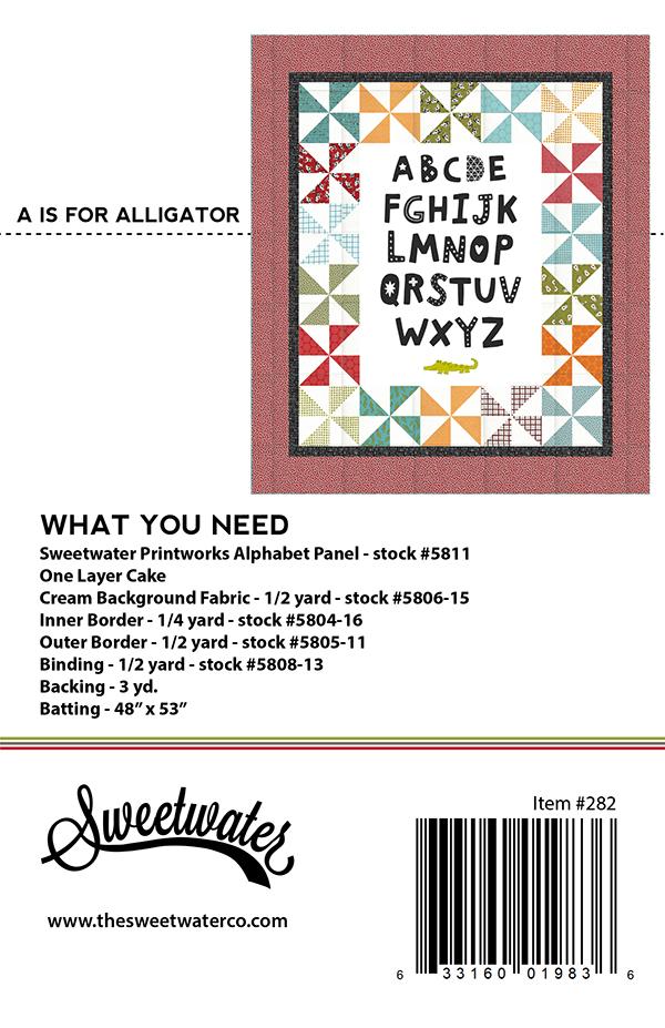 A Is For Alligator - Quilt Pattern