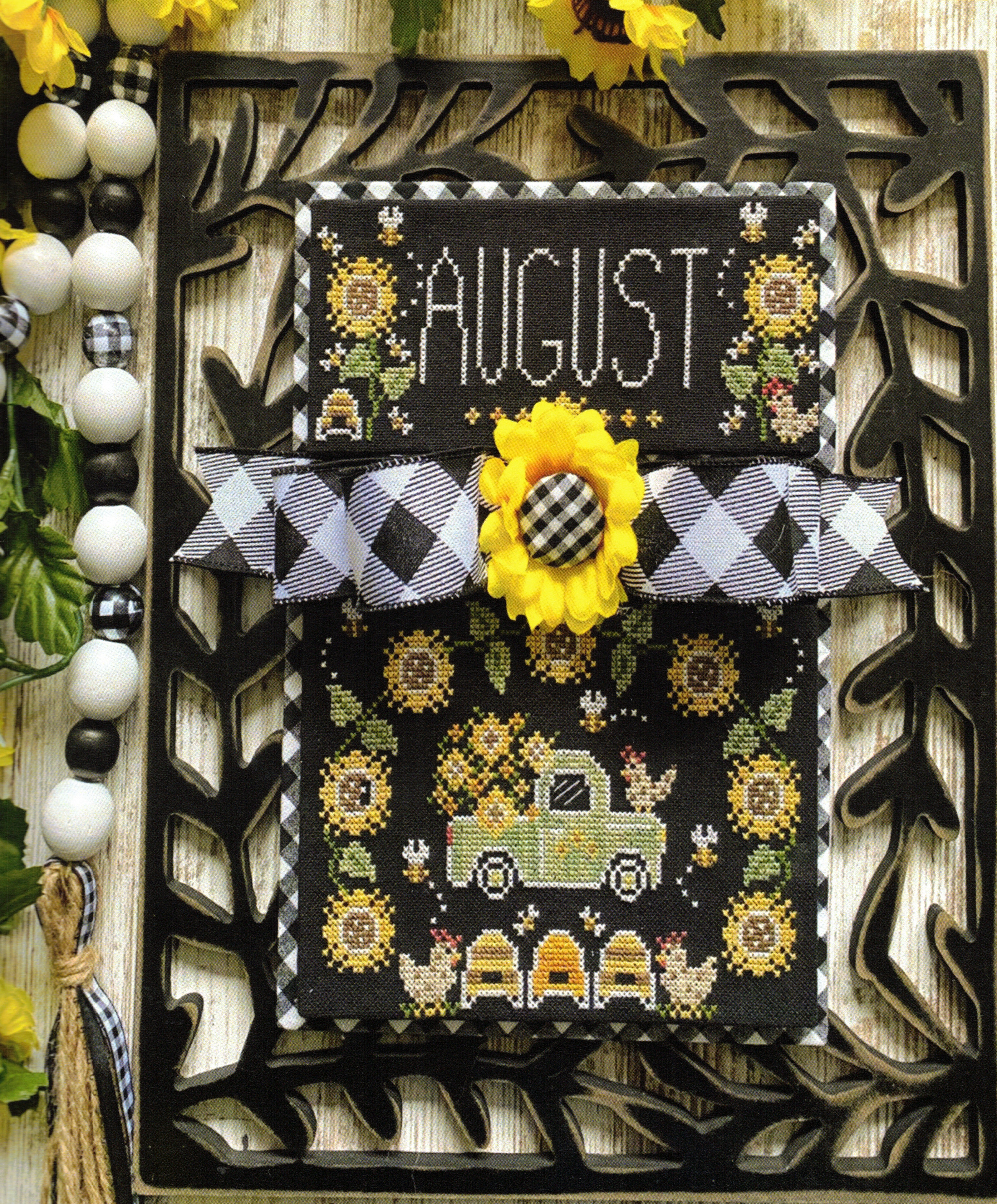 Truckin' Along August - Cross Stitch Pattern