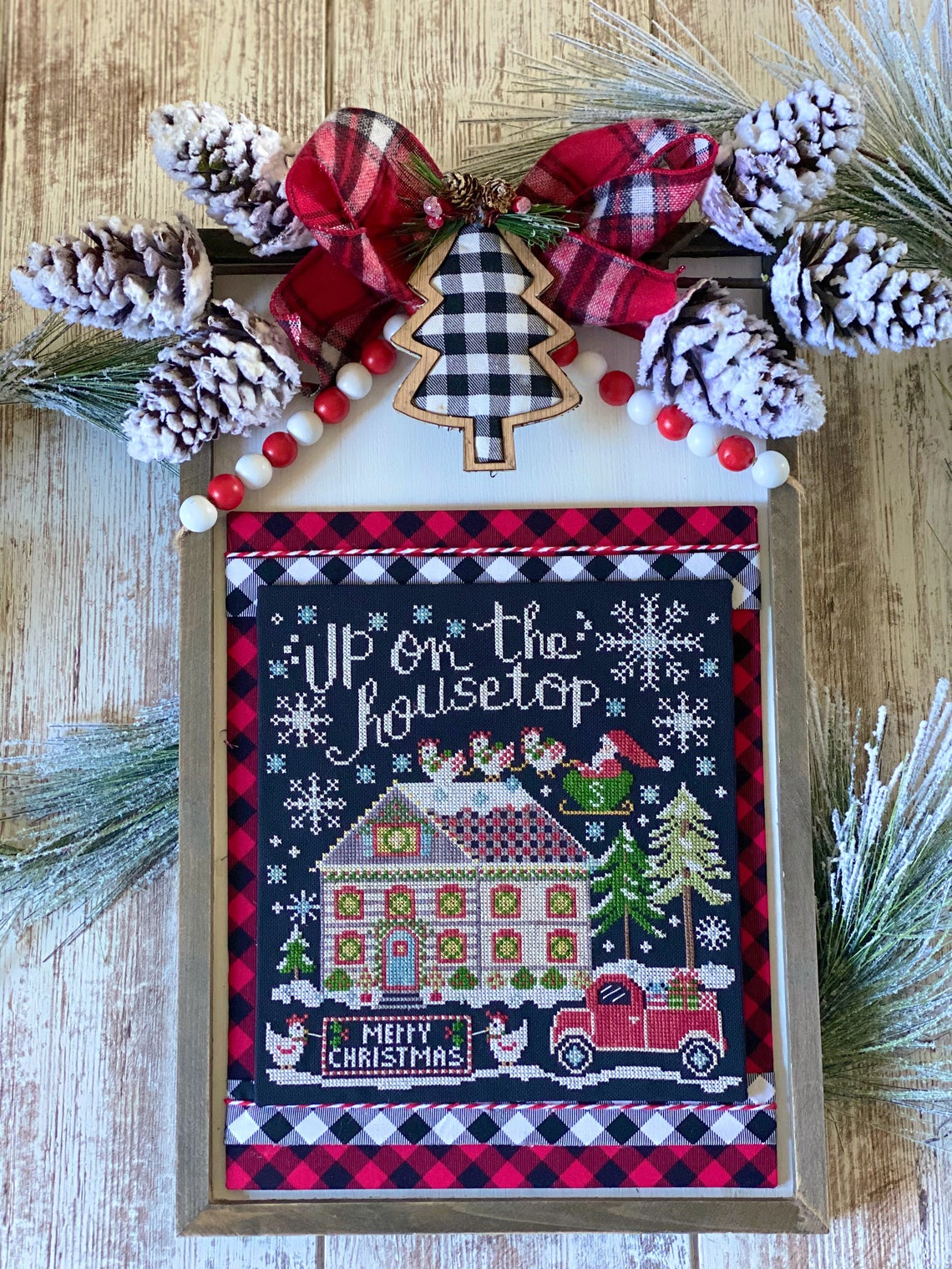 Up on the Housetop - Cross Stitch Pattern