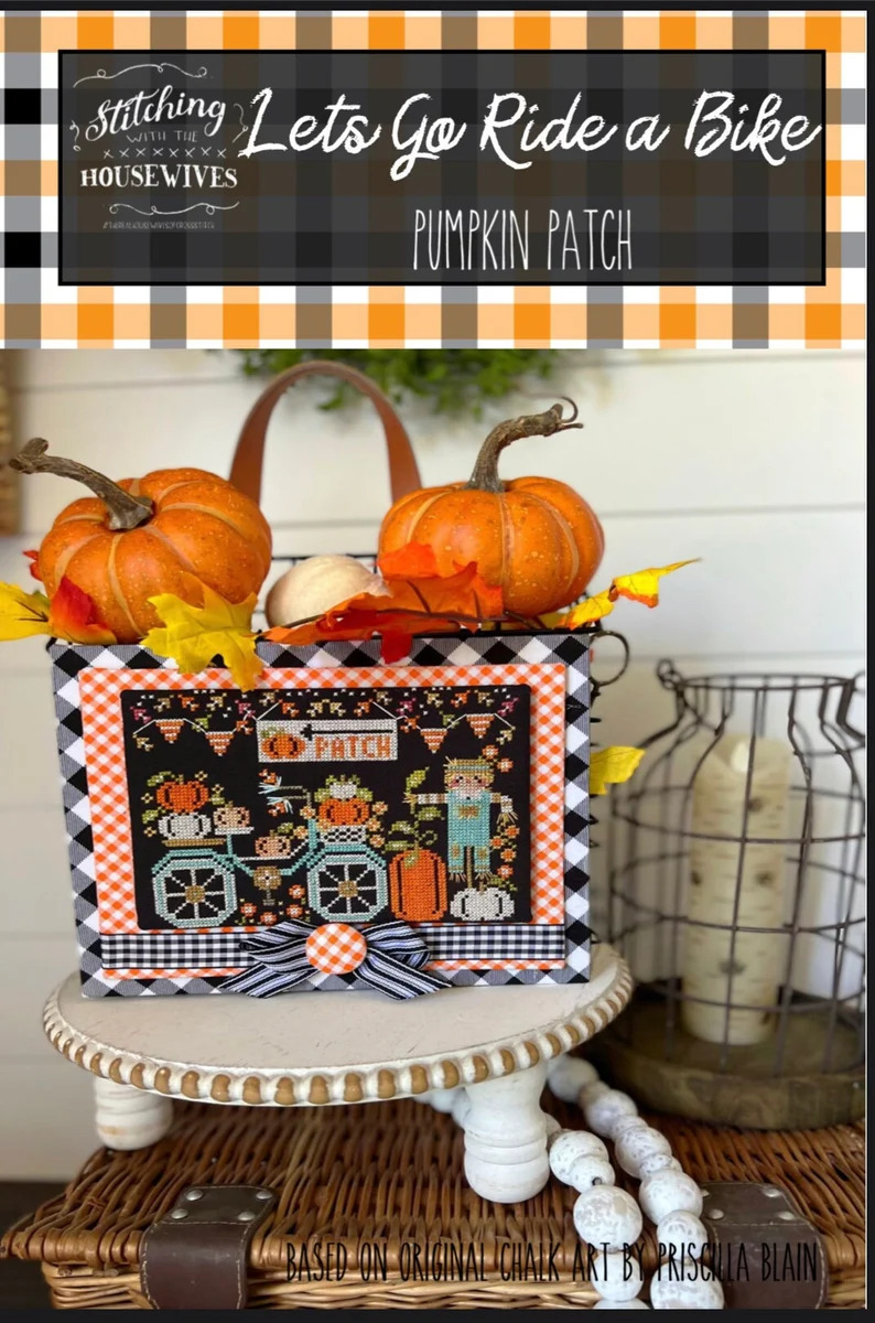 Let's Go Ride a  Bike - Pumpkin Patch - Cross Stitch Pattern