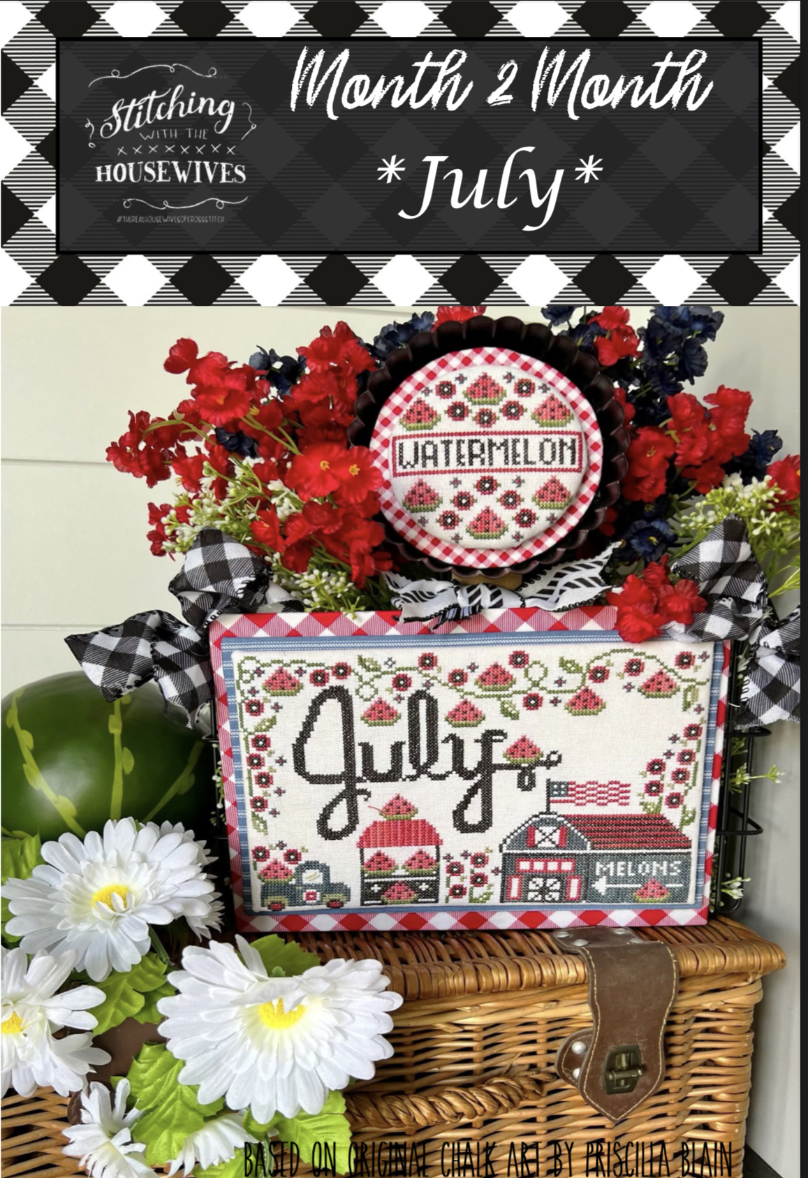 Month 2 Month July - Cross Stitch Pattern