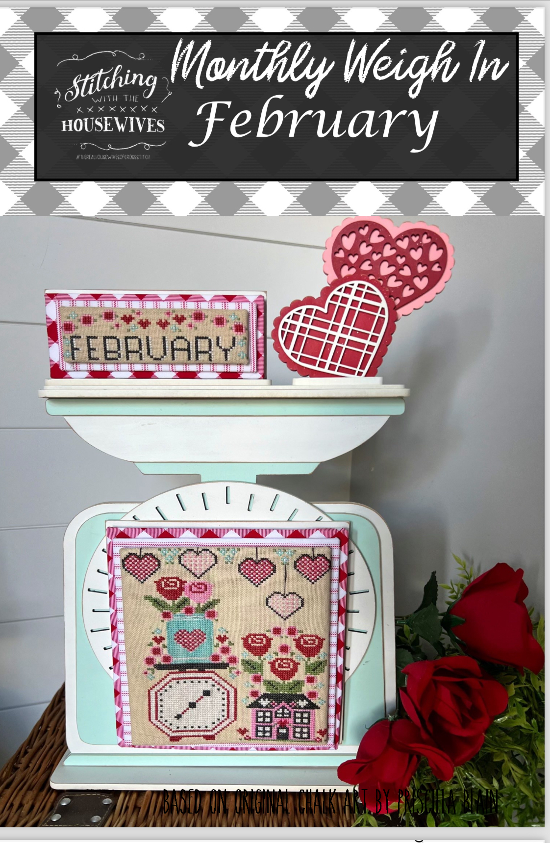 Monthly Weigh In - February - Cross Stitch Pattern