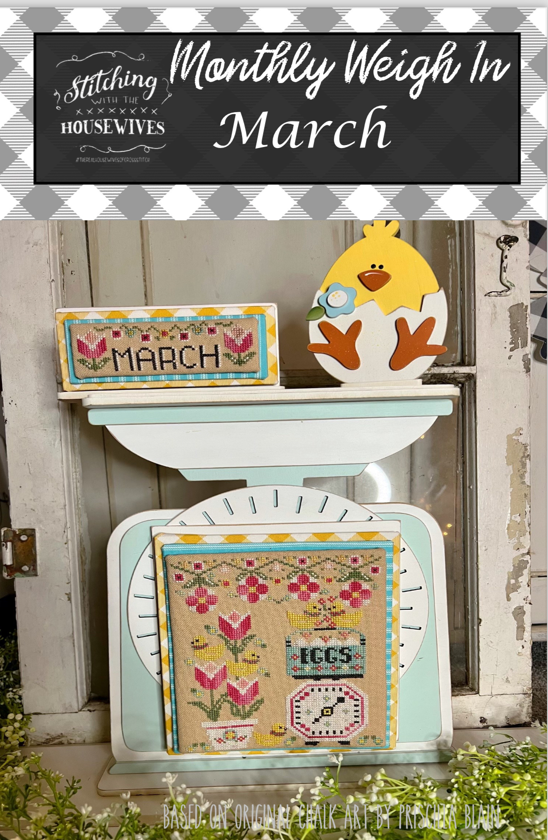 Monthly Weigh In - March - Cross Stitch Pattern