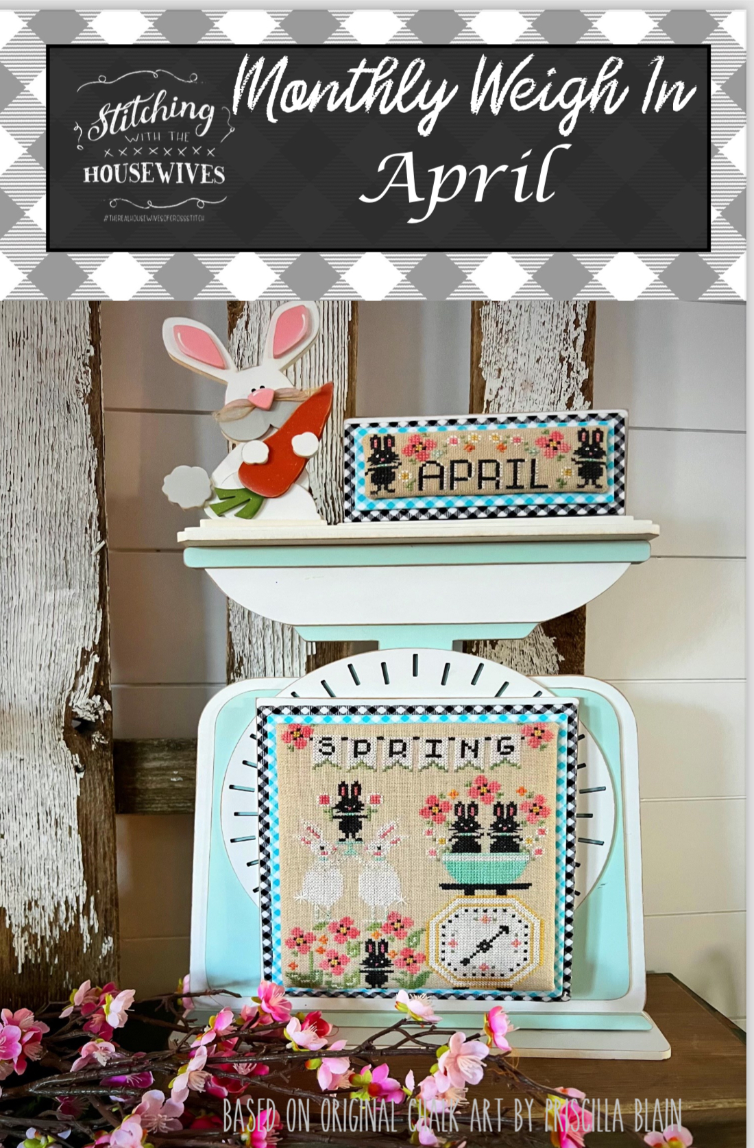 Monthly Weigh In - April - Cross Stitch Pattern