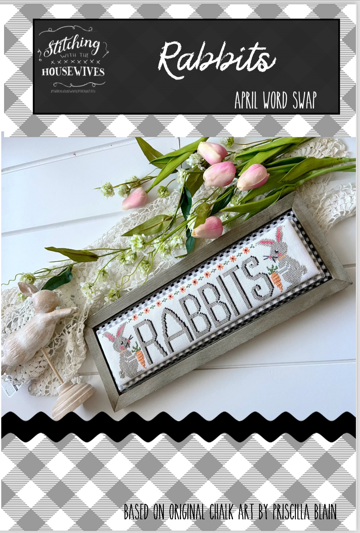 Rabbits - Word Swap - Cross Stitch Pattern