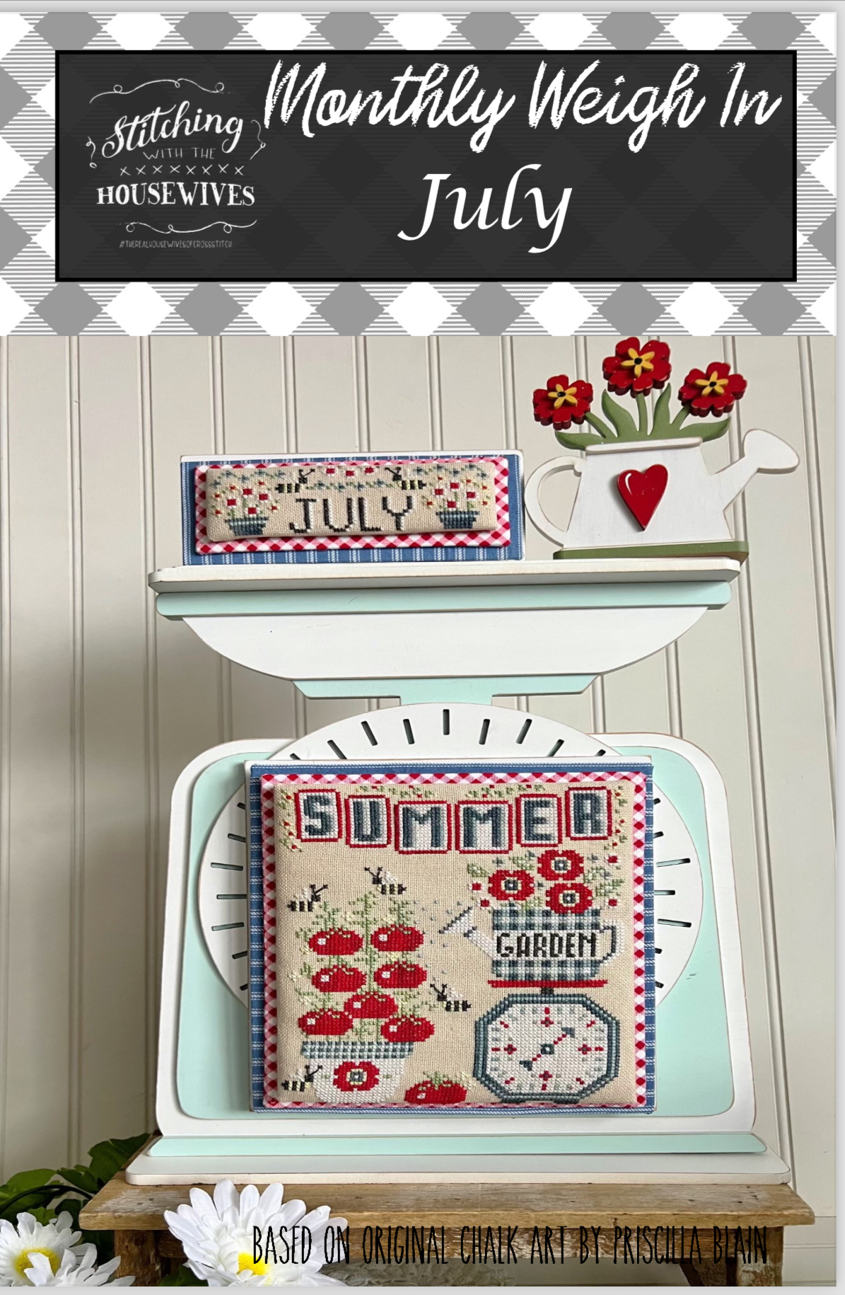 Monthly Weigh In - July - Cross Stitch Pattern