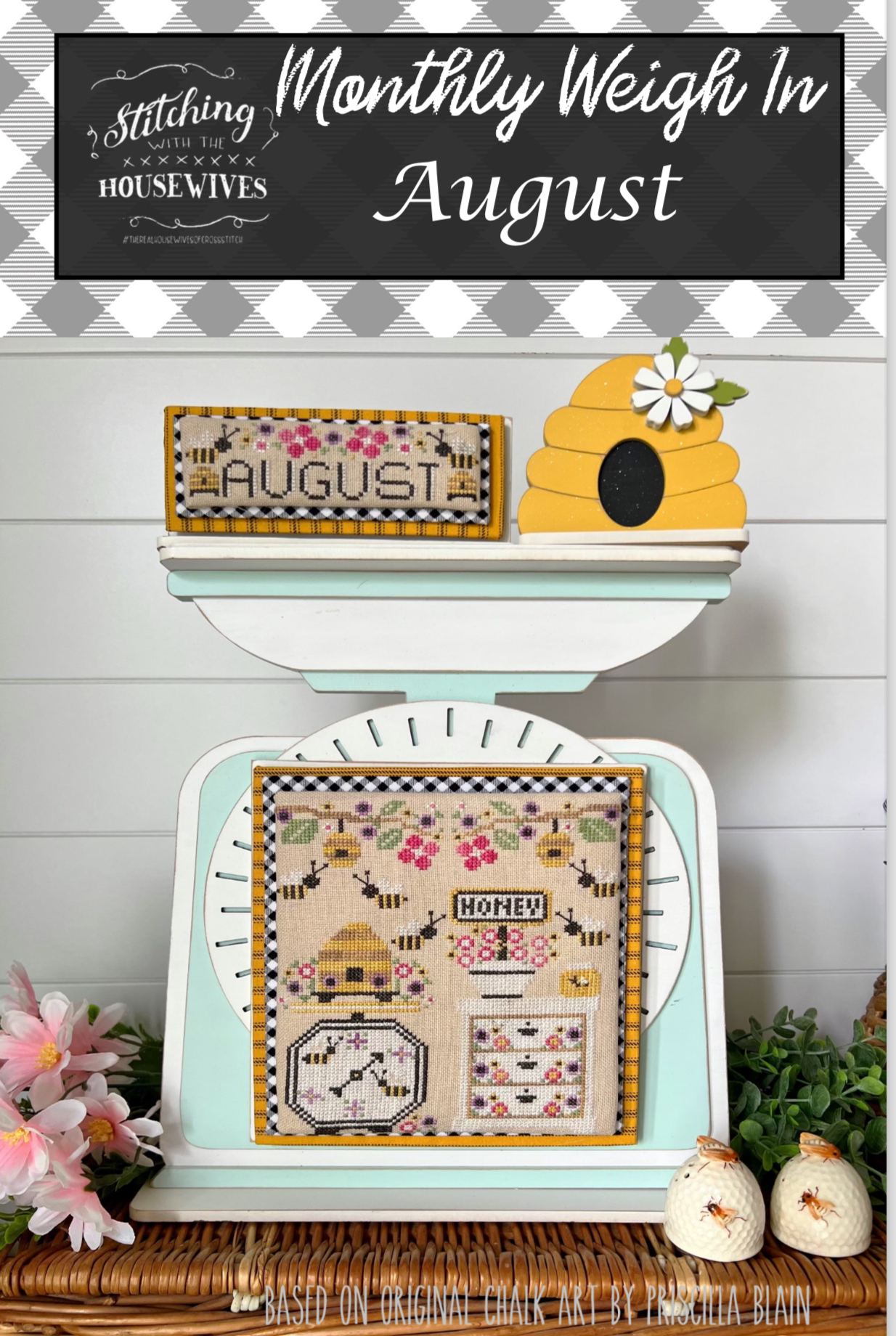 Monthly Weigh In - August - Cross Stitch Pattern