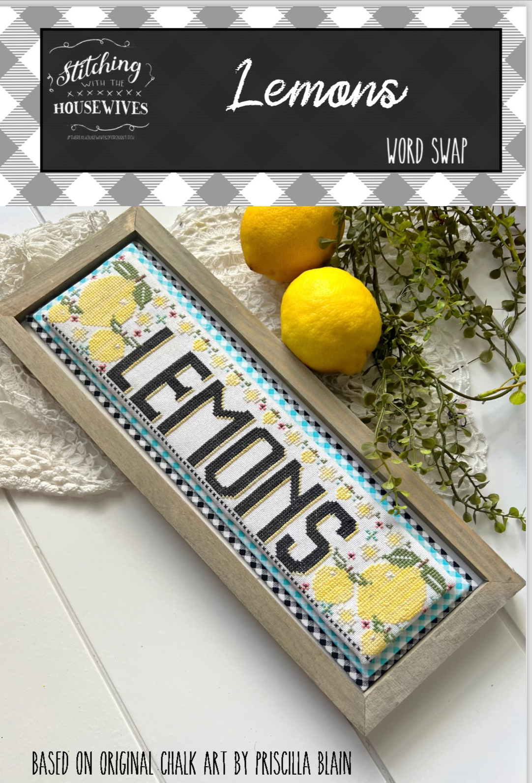 Lemons - Word Swap - Cross Stitch Pattern