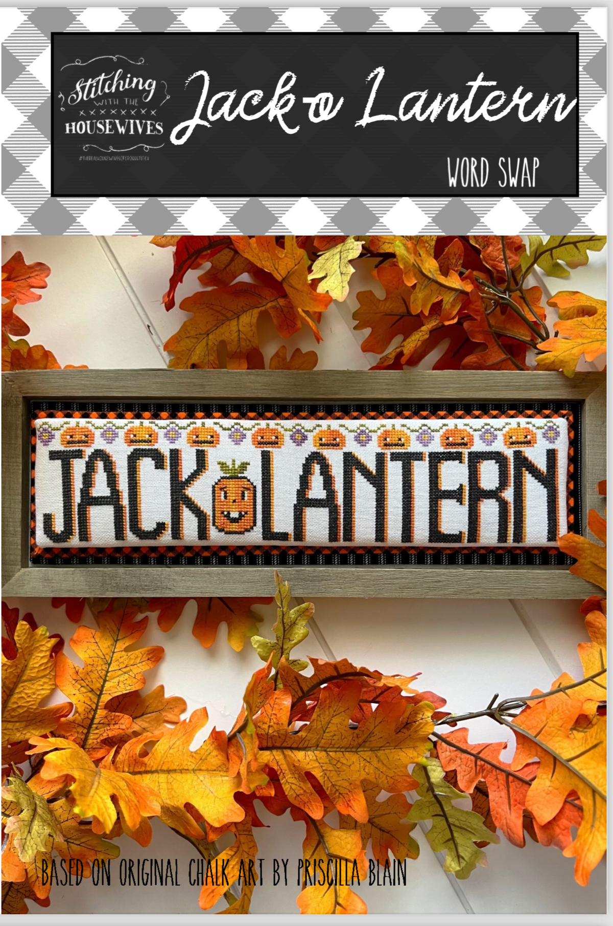 Jack-O-Lantern Word Swap - Halloween Cross Stitch Pattern