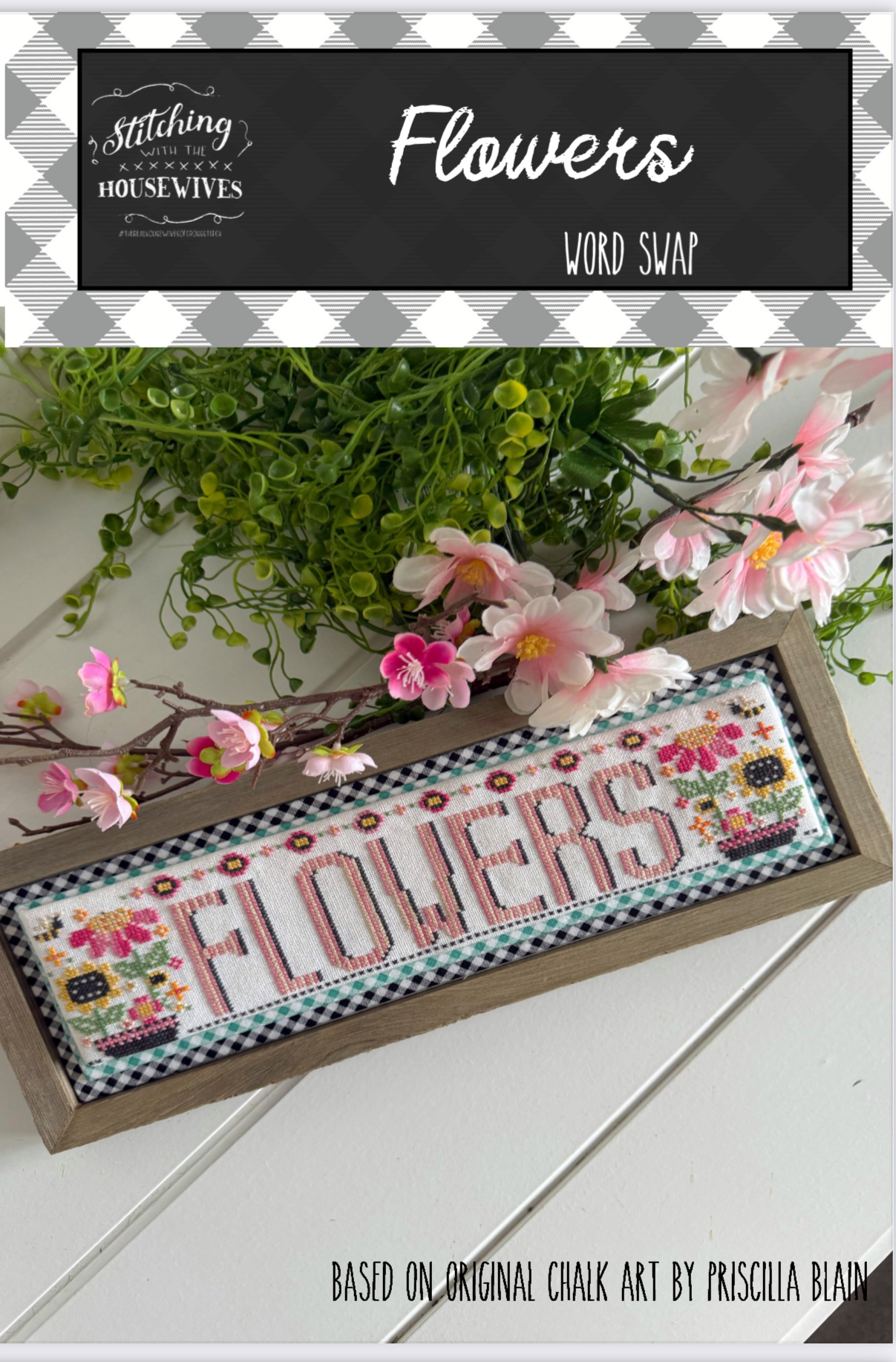 Flowers - Word Swap - Cross Stitch Pattern