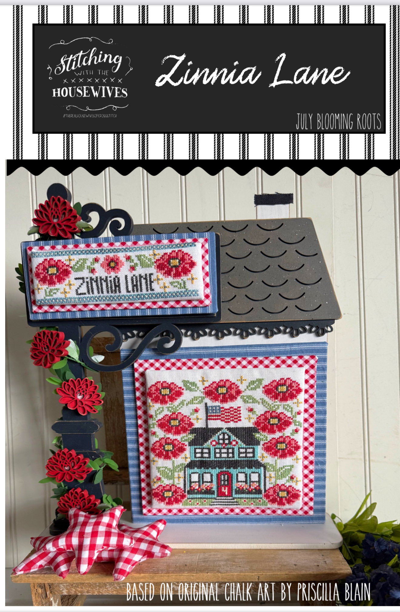Zinnia Lane - Blooming Roots - Cross Stitch Pattern
