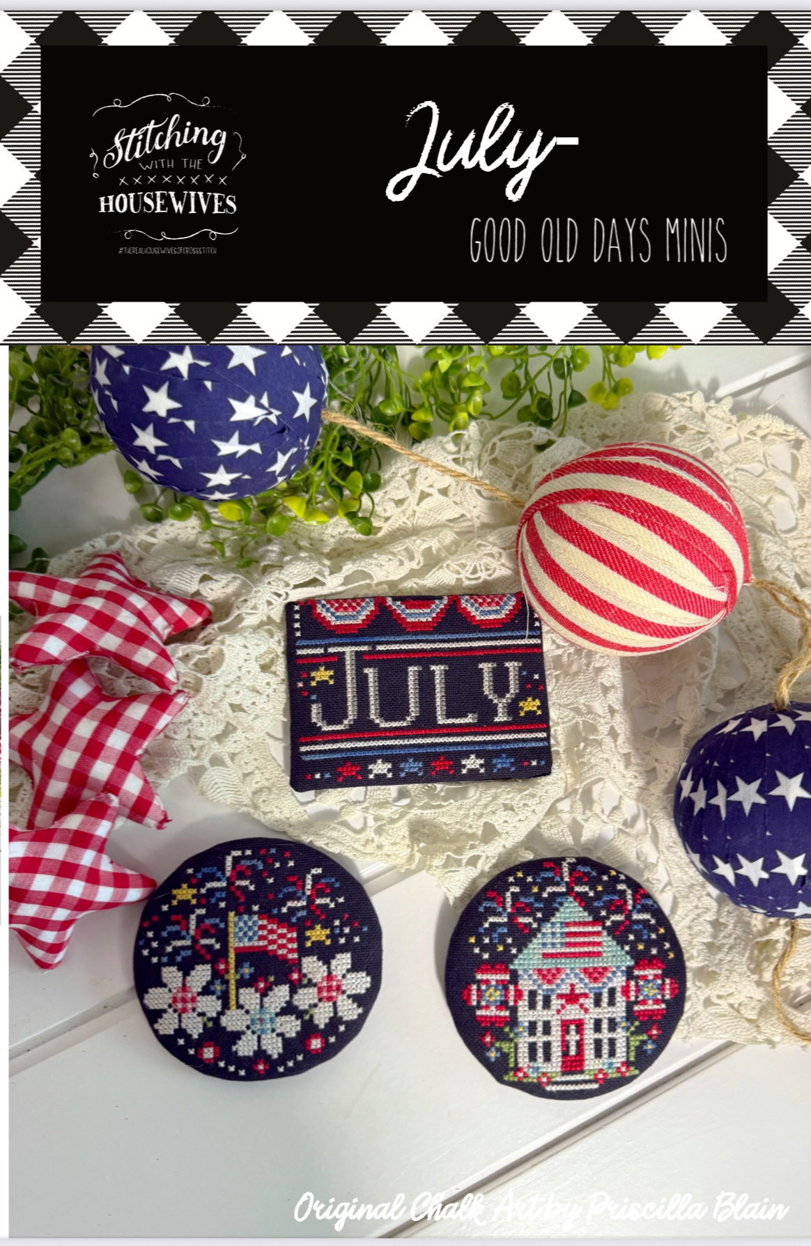 July - Good Old Days Minis - Patriotic Cross Stitch Pattern