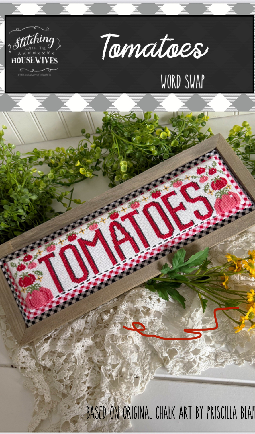Tomatoes - Word Swap - Cross Stitch Pattern