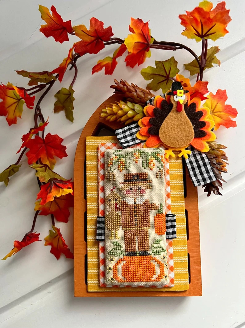 Bringing Home the Turkey - Thanksgiving Cross Stitch Pattern