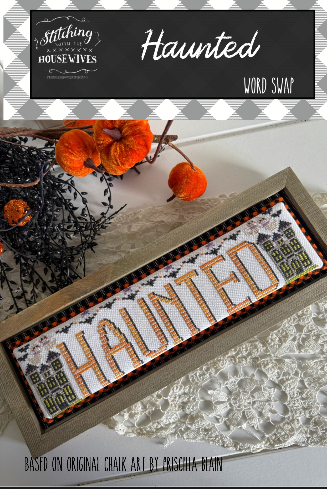 Haunted - Word Swap - Halloween Cross Stitch Pattern
