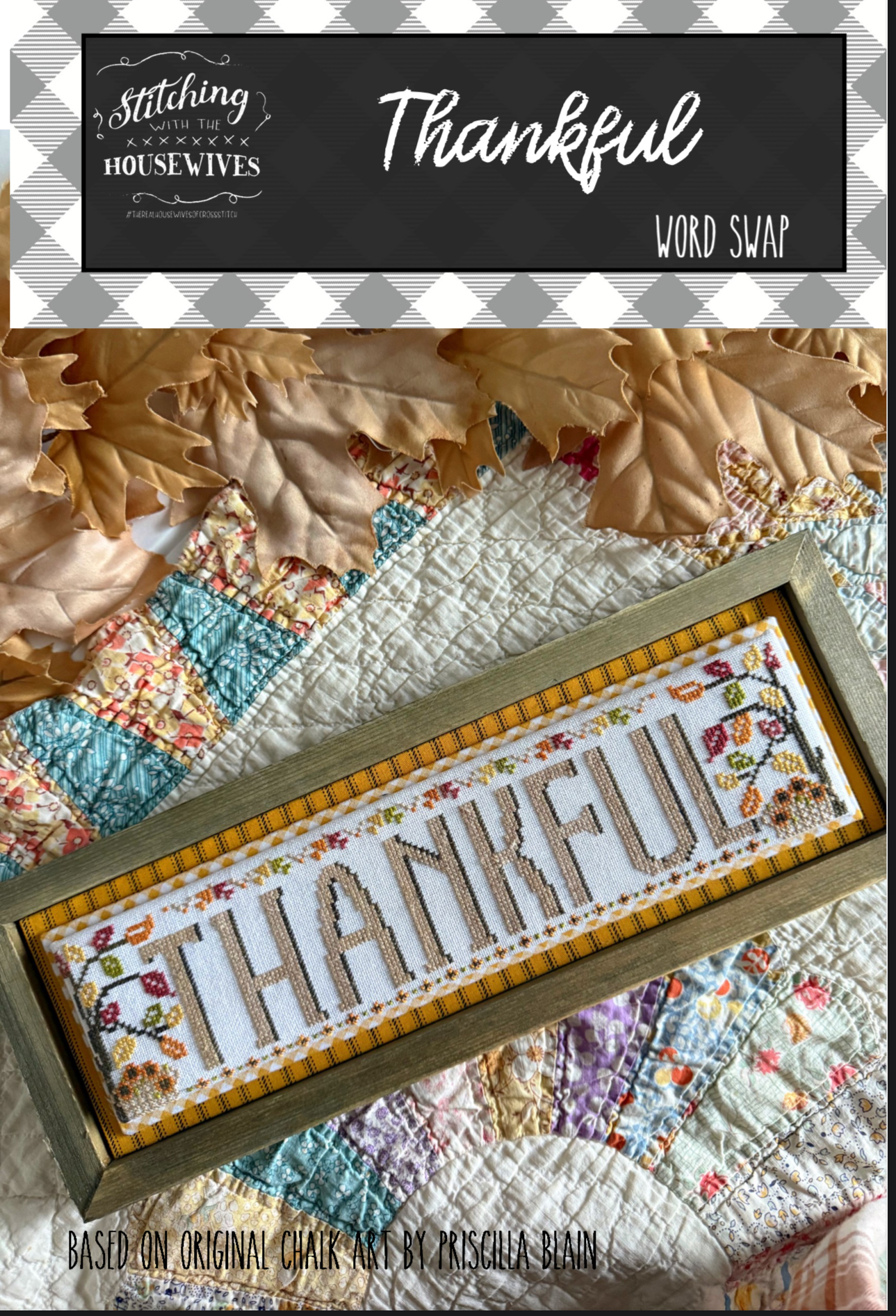 Thankful - Word Swap - Thanksgiving Cross Stitch Pattern