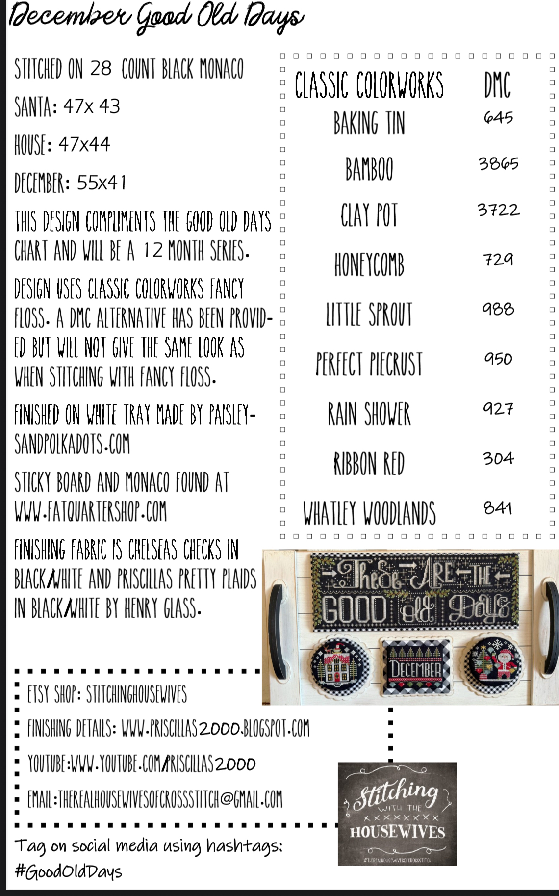 December Good Old Days Mini - Christmas Cross Stitch