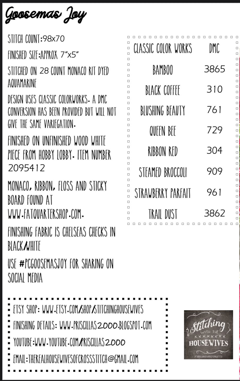 Goosemas Joy - Christmas Cross Stitch Pattern
