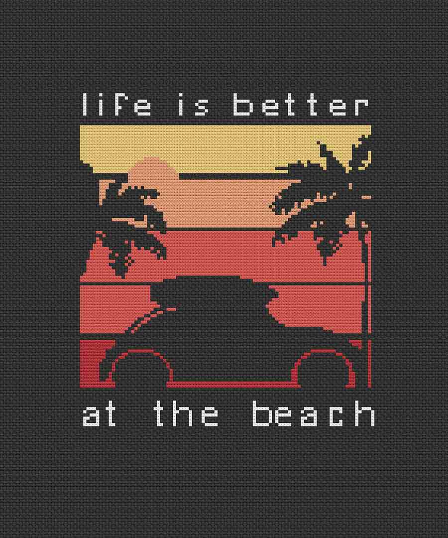 At The Beach - Cross Stitch Pattern