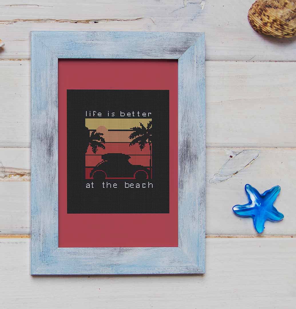 At The Beach - Cross Stitch Pattern