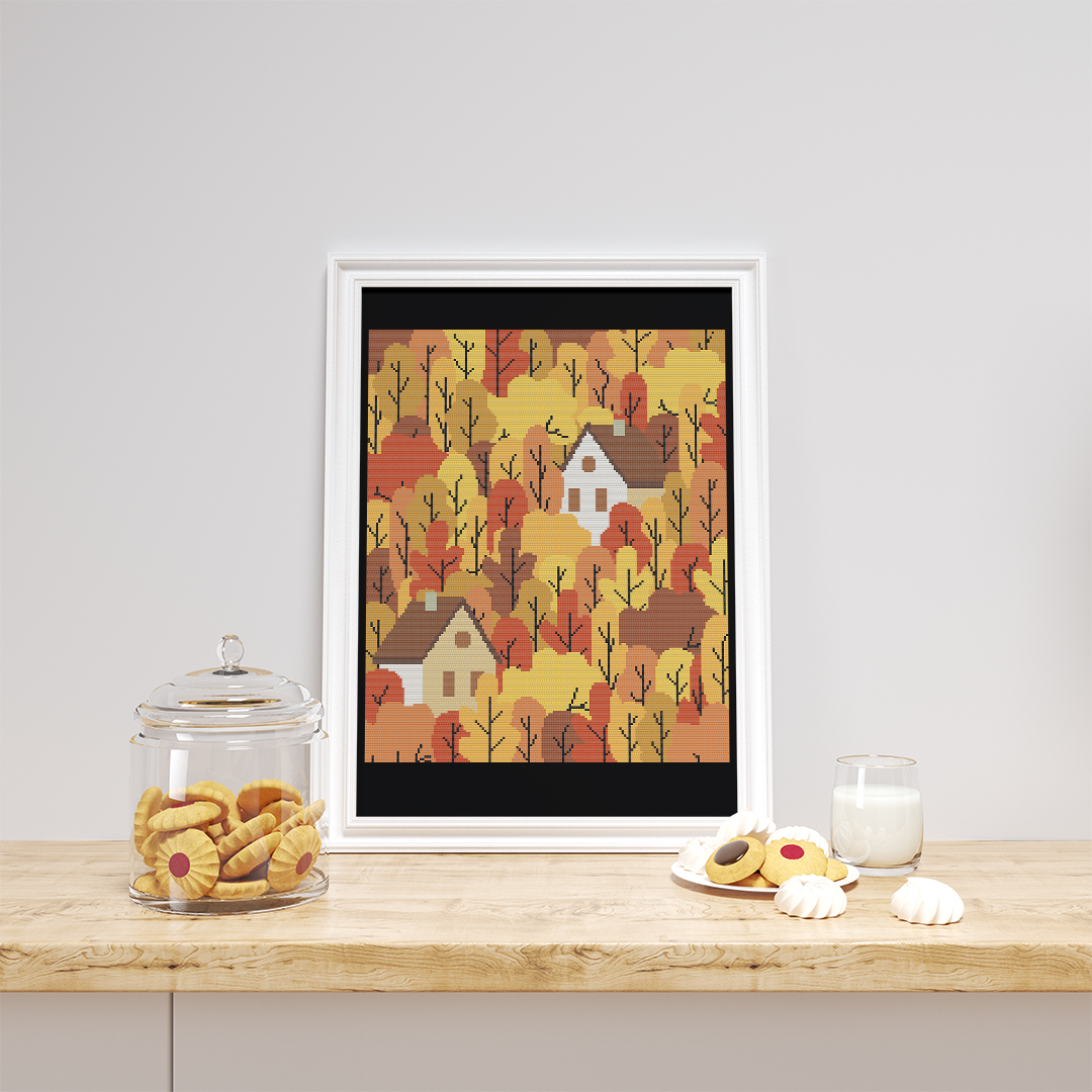 Autumn Village - Cross Stitch Pattern