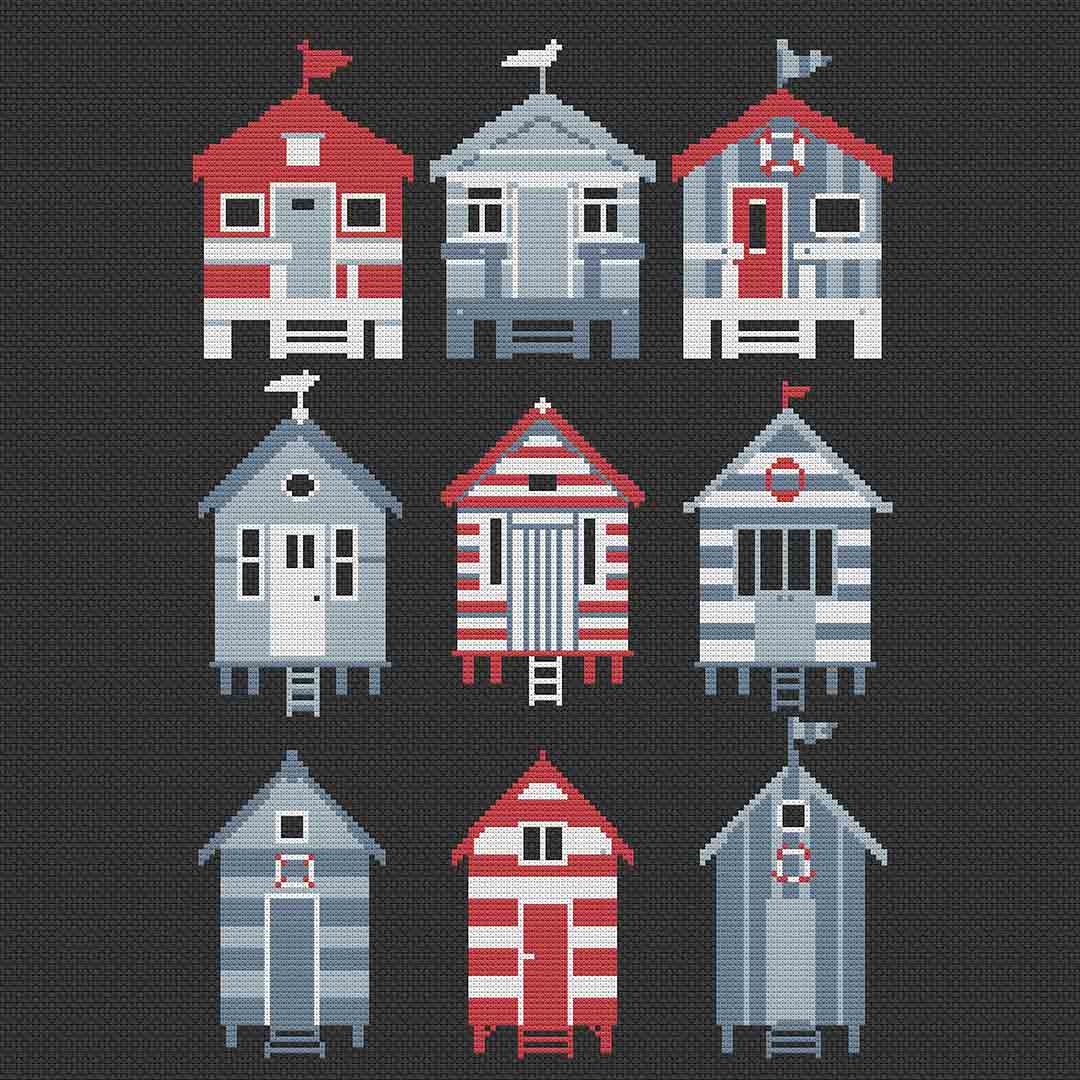 Beach Houses - Cross Stitch Pattern